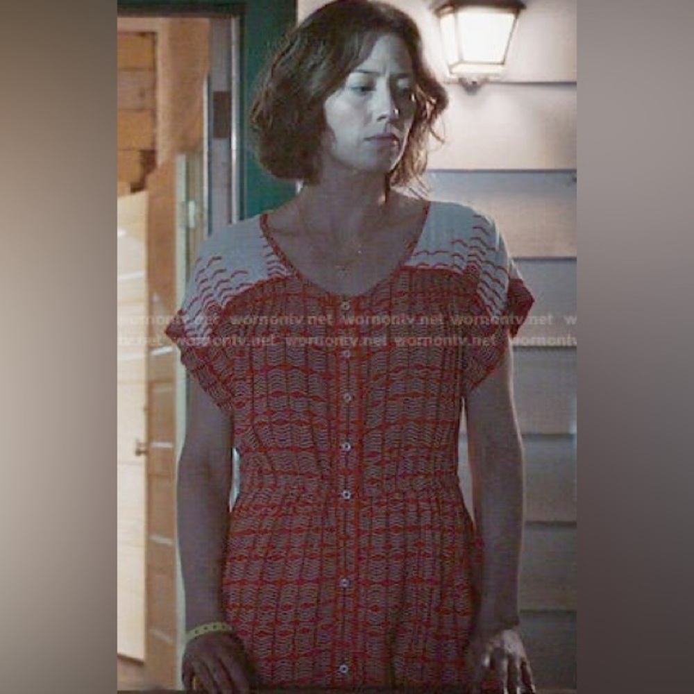 Maeve Anthropologie Veronia Shirtdress Knee-Length Short-Sleeves Women’s XS Red - Picture 9 of 9